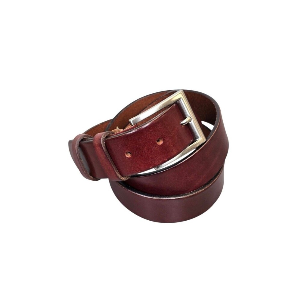 Diego Toscani Men's Red Brown Genuine Leather Belt Made In Italy Size 115/130 XL